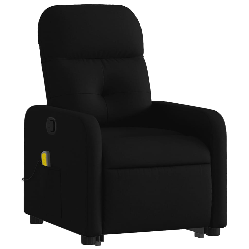 vidaXL Stand up Massage Recliner Chair Black Fabric-1