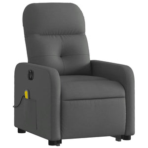 vidaXL Electric Stand up Massage Recliner Chair Dark Gray Fabric-1