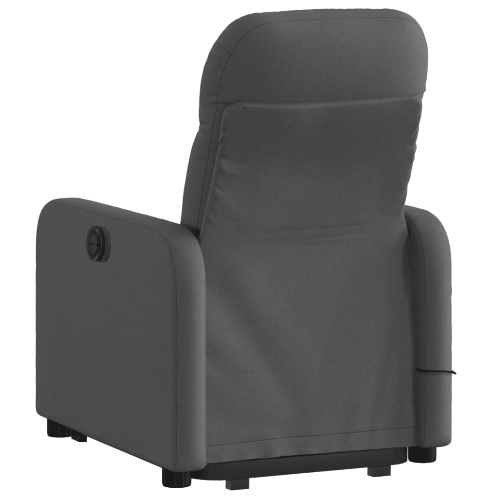 vidaXL Electric Stand up Massage Recliner Chair Dark Gray Fabric-2