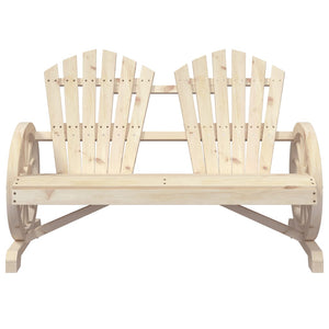 vidaXL Patio Adirondack Chair 2-Seater Solid Wood Fir-4