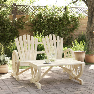 vidaXL 2 Piece Patio Lounge Set Solid Wood Fir-0