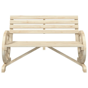 vidaXL Patio Bench 2-Seater Solid Wood Fir-4