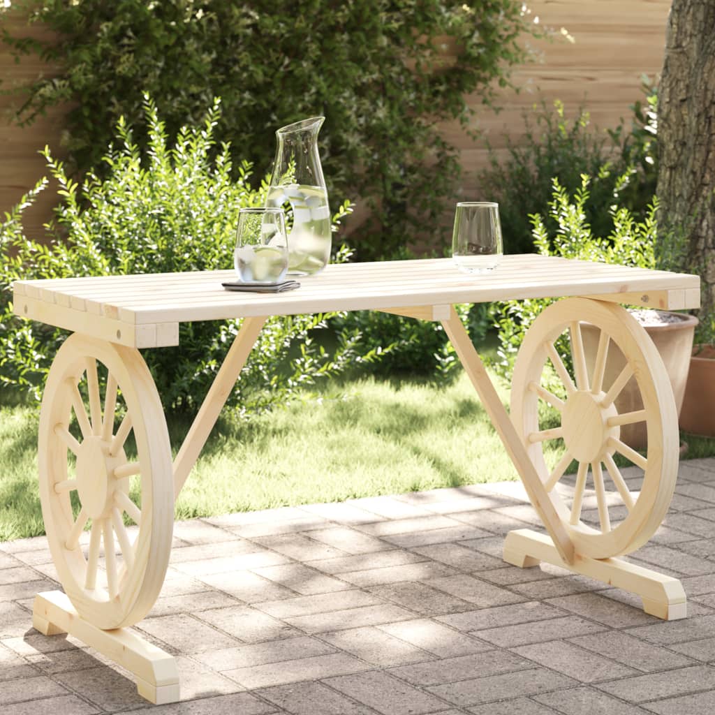 vidaXL Patio Table 45.3"x21.7"x25.6" Solid Wood Fir-0