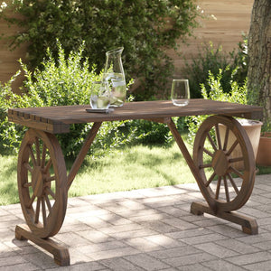 vidaXL Patio Table 45.3"x21.7"x25.6" Solid Wood Fir-0