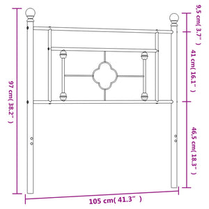 vidaXL Metal Headboard Bed Header Construction with Back Support Furniture-10