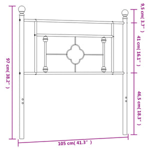 vidaXL Metal Headboard Bed Header Construction with Back Support Furniture-13