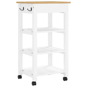 vidaXL Kitchen Trolley MONZA 18.9"x15.7"x35.4" Solid Wood Pine-6