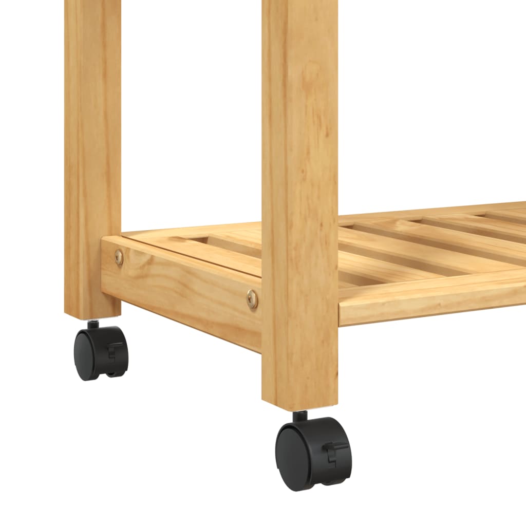 vidaXL Kitchen Trolley MONZA 33.1"x15.7"x35.4" Solid Wood Pine-7