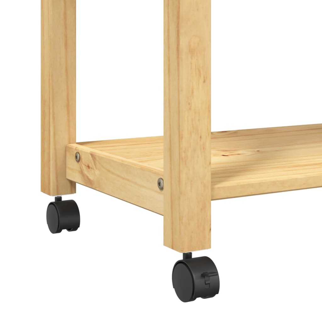vidaXL Kitchen Trolley MONZA 33.1"x15.7"x35.4" Solid Wood Pine-7