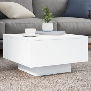 vidaXL Coffee Table with LED Lights Couch End Side Desk Living Room Furniture-85