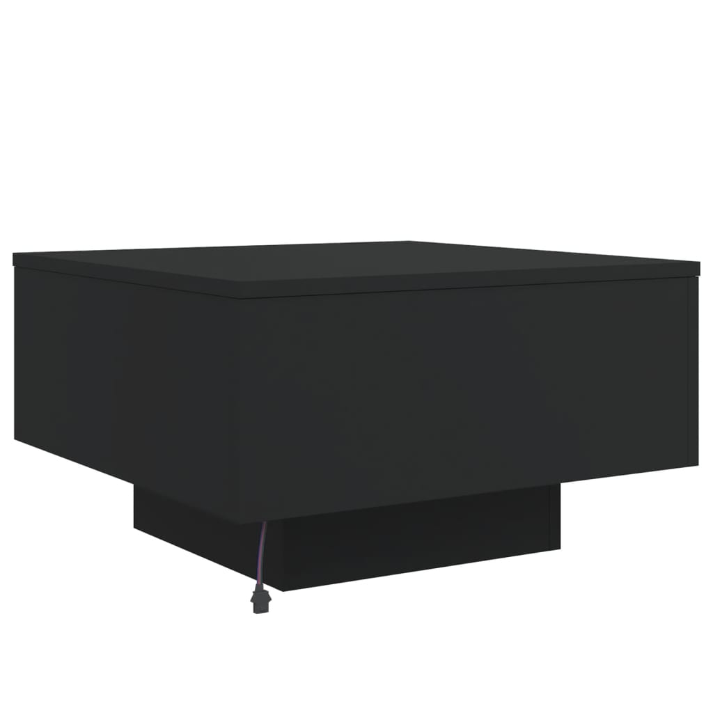 vidaXL Coffee Table with LED Lights Couch End Side Desk Living Room Furniture-0