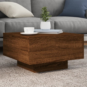 vidaXL Coffee Table with LED Lights Couch End Side Desk Living Room Furniture-6
