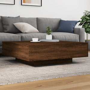 vidaXL Coffee Table with LED Lights Couch End Side Desk Living Room Furniture-86