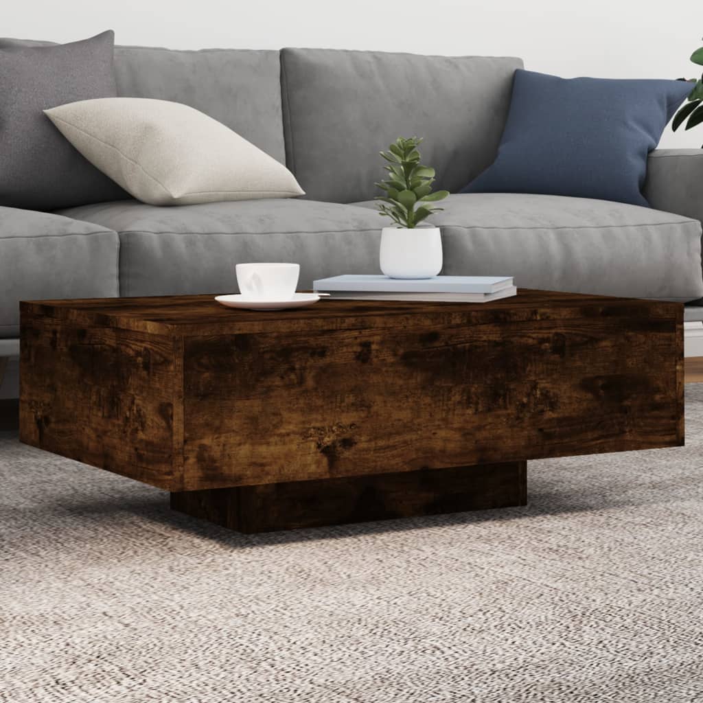 vidaXL Coffee Table with LED Lights Couch End Side Desk Living Room Furniture-52