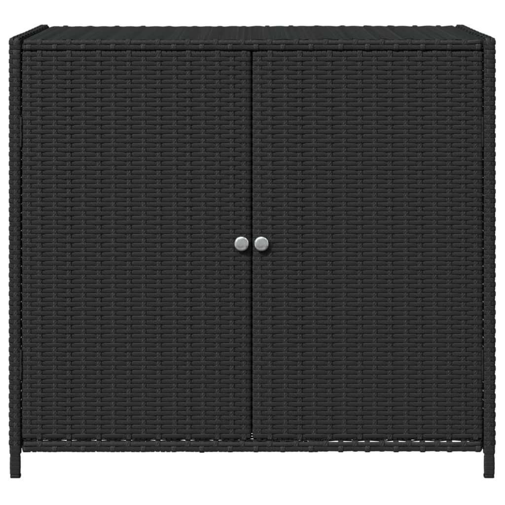 vidaXL Patio Storage Cabinet Box Outdoor Garden Tool Organizer Poly Rattan-29