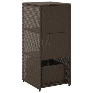 vidaXL Patio Storage Cabinet Tool Organizer Outdoor Furniture Poly Rattan-23