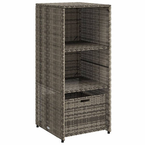 vidaXL Patio Storage Cabinet Tool Organizer Outdoor Furniture Poly Rattan-27