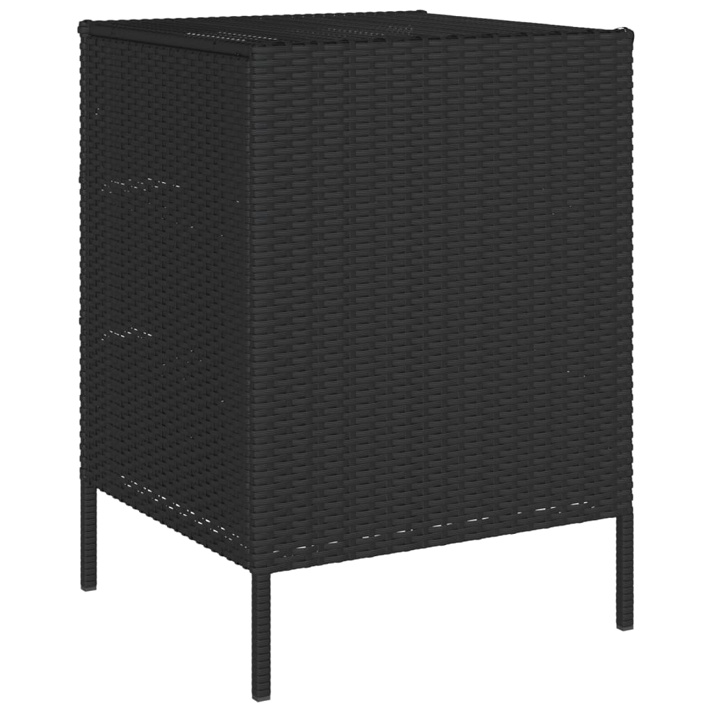 vidaXL Patio Storage Cabinet Brown 21.7"x23.2"x27.2" Poly Rattan-21