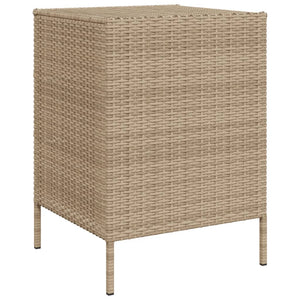 vidaXL Patio Storage Cabinet Brown 21.7"x23.2"x27.2" Poly Rattan-30