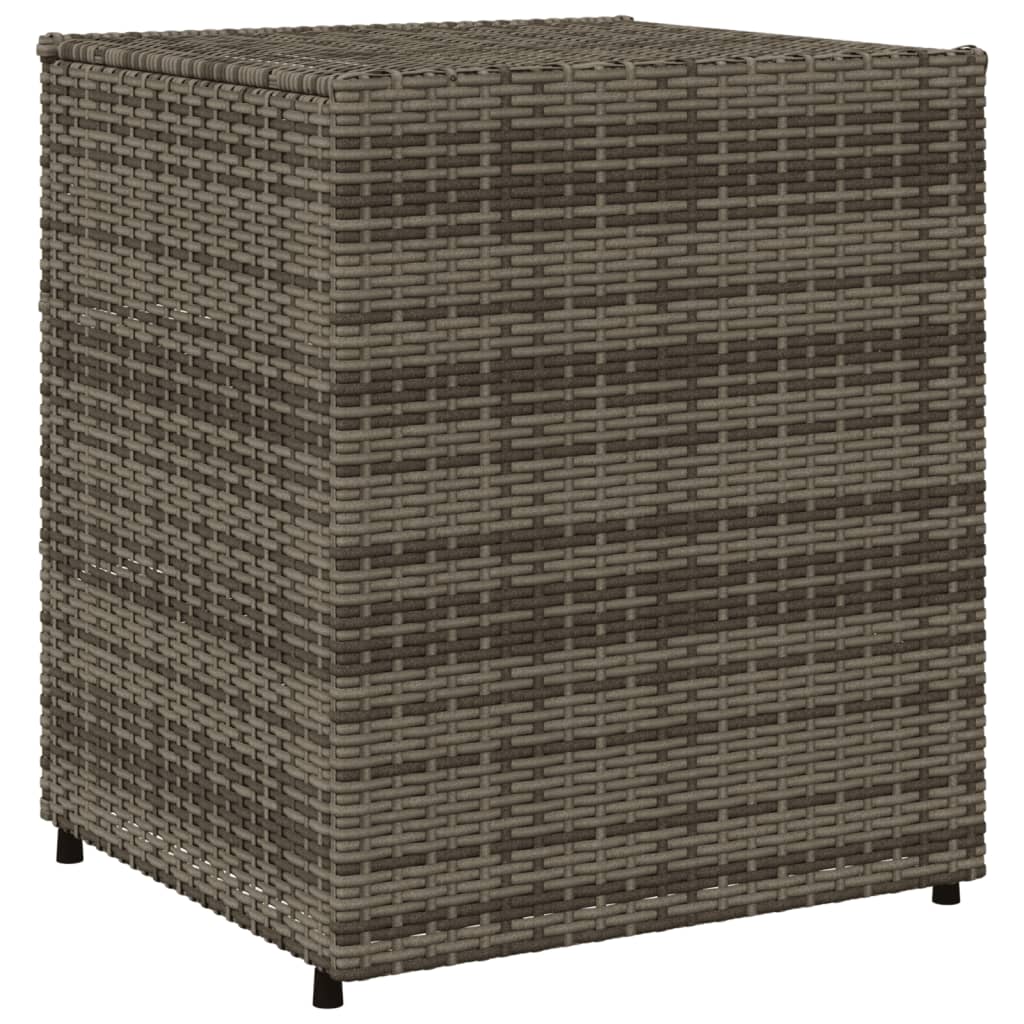 vidaXL Patio Storage Cabinet Brown 21.7"x23.2"x27.2" Poly Rattan-26