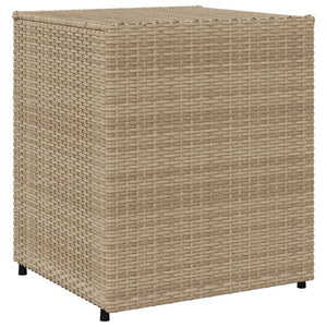 vidaXL Patio Storage Cabinet Brown 21.7"x23.2"x27.2" Poly Rattan-17