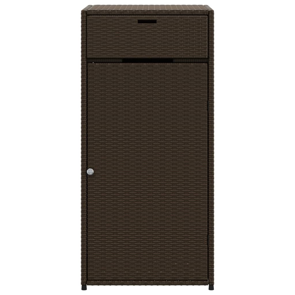 vidaXL Patio Storage Cabinet Beige 21.7"x21.7"x43.7" Poly Rattan-29