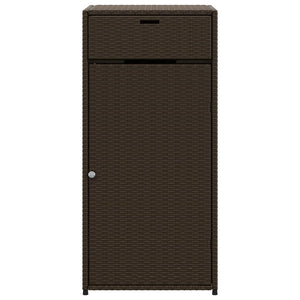 vidaXL Patio Storage Cabinet Beige 21.7"x21.7"x43.7" Poly Rattan-29