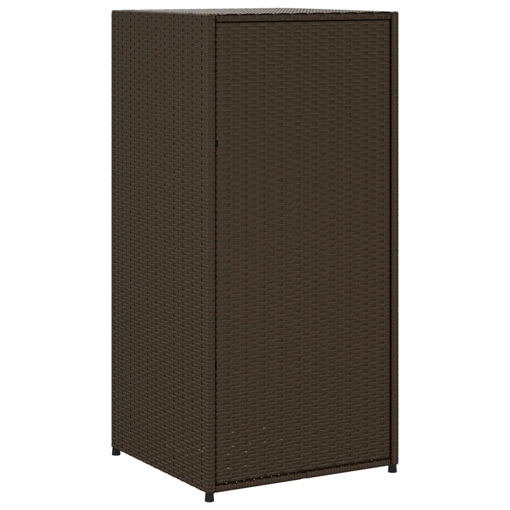 vidaXL Patio Storage Cabinet Beige 21.7"x21.7"x43.7" Poly Rattan-35