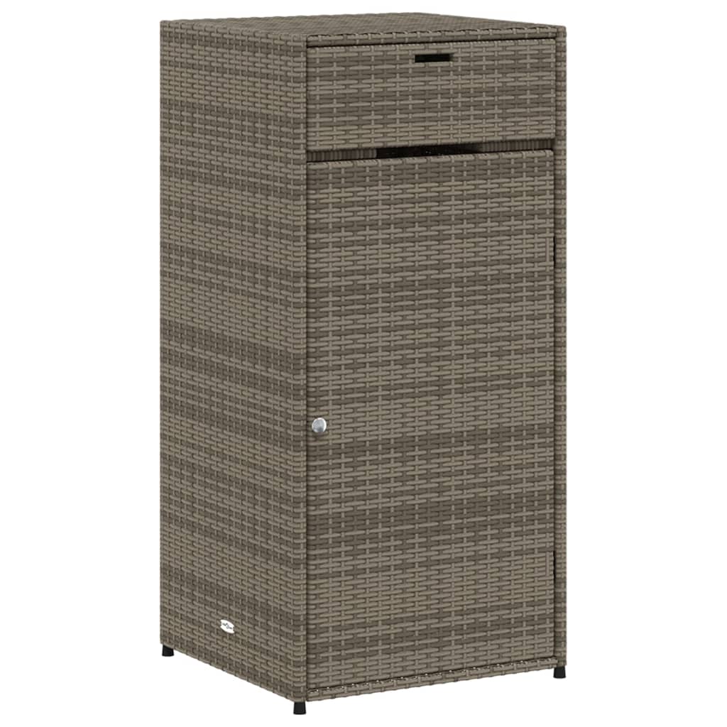 vidaXL Patio Storage Cabinet Beige 21.7"x21.7"x43.7" Poly Rattan-33