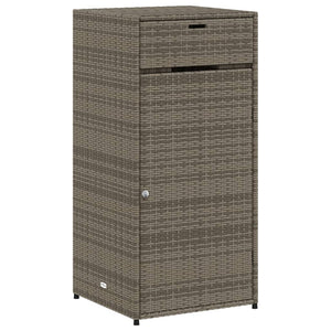 vidaXL Patio Storage Cabinet Beige 21.7"x21.7"x43.7" Poly Rattan-33