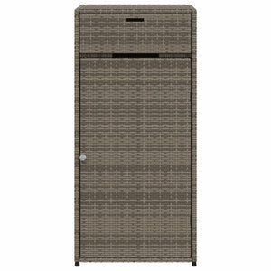 vidaXL Patio Storage Cabinet Beige 21.7"x21.7"x43.7" Poly Rattan-14