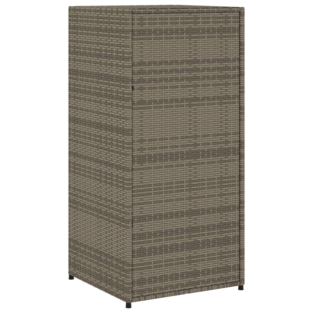 vidaXL Patio Storage Cabinet Beige 21.7"x21.7"x43.7" Poly Rattan-20