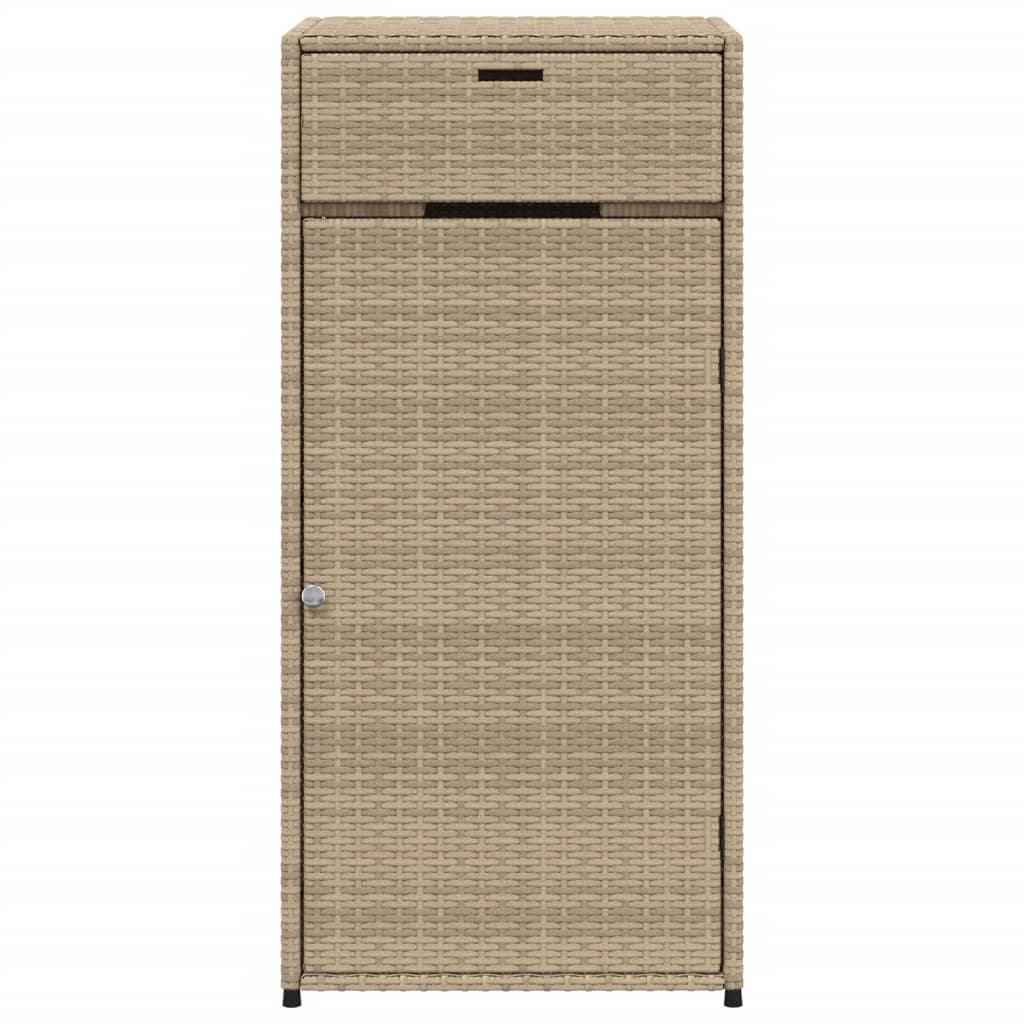 vidaXL Patio Storage Cabinet Beige 21.7"x21.7"x43.7" Poly Rattan-46