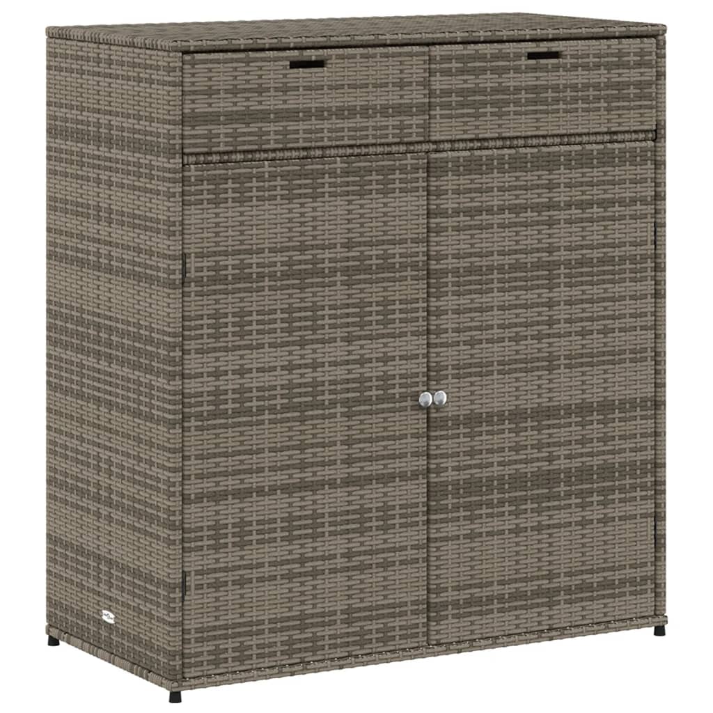 vidaXL Patio Storage Cabinet Beige 21.7"x21.7"x43.7" Poly Rattan-41