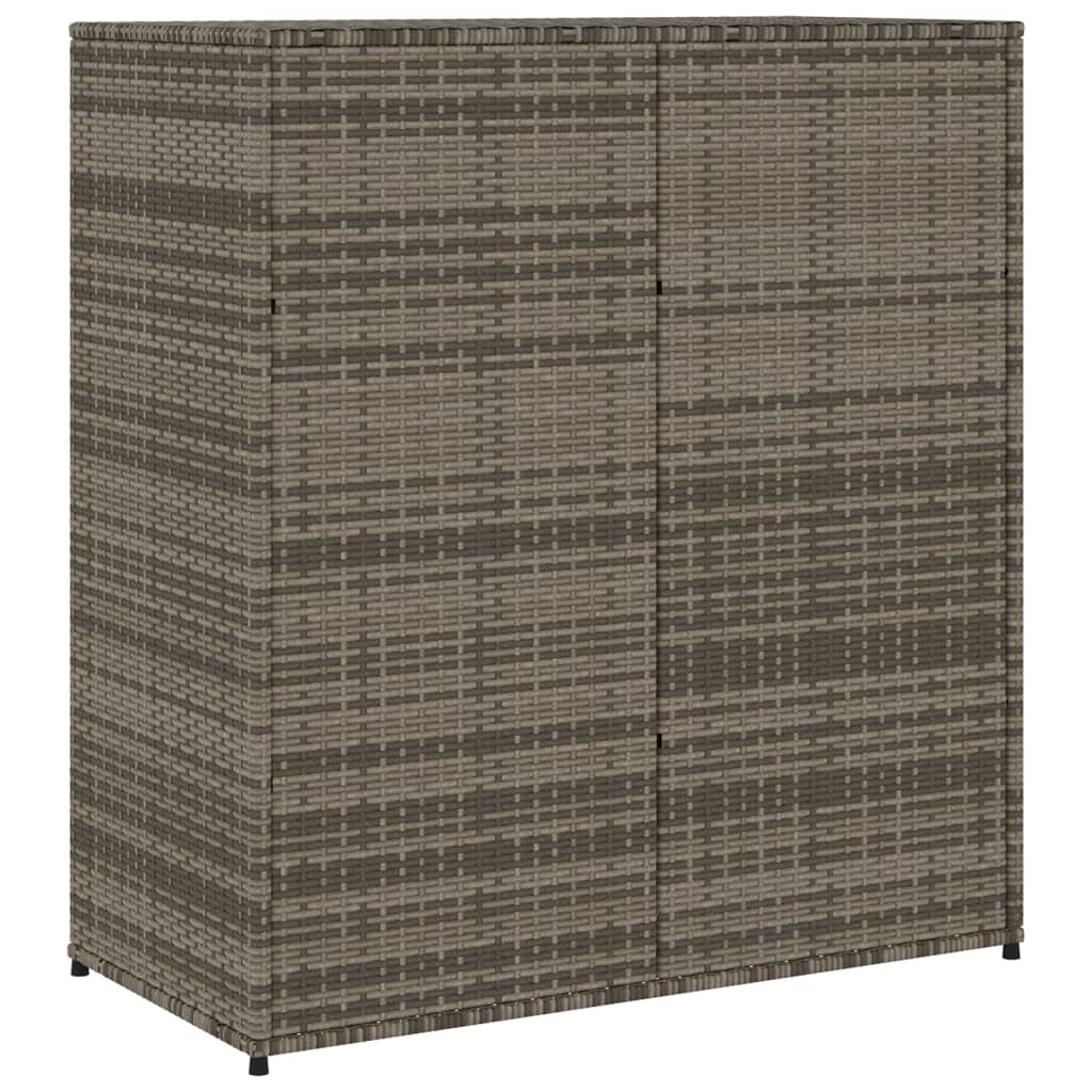 vidaXL Patio Storage Cabinet Beige 21.7"x21.7"x43.7" Poly Rattan-27