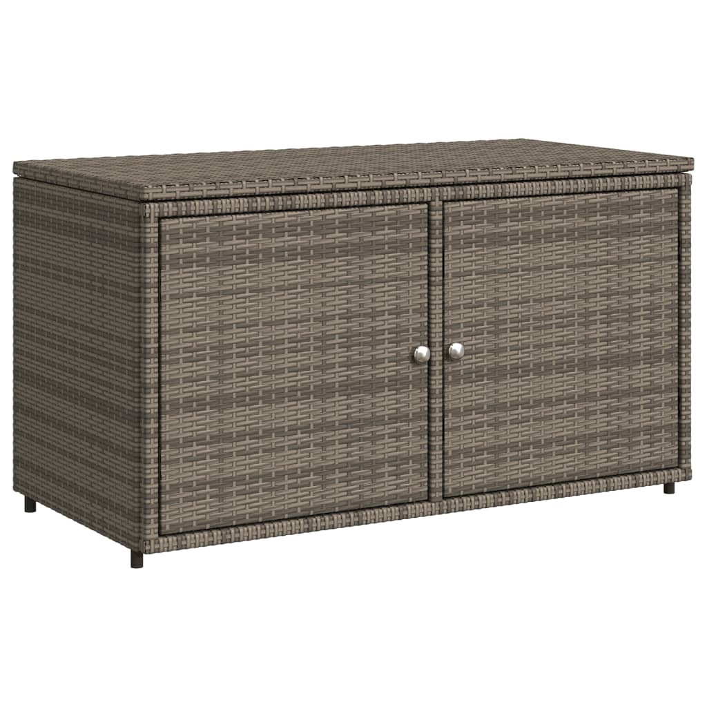 vidaXL Patio Storage Cabinet Beige 43.3"x21.7"x23.8" Poly Rattan-33