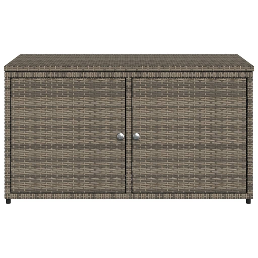 vidaXL Patio Storage Cabinet Beige 43.3"x21.7"x23.8" Poly Rattan-18