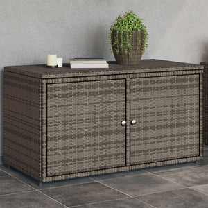 vidaXL Patio Storage Cabinet Beige 43.3"x21.7"x23.8" Poly Rattan-37