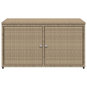 vidaXL Patio Storage Cabinet Beige 43.3"x21.7"x23.8" Poly Rattan-31