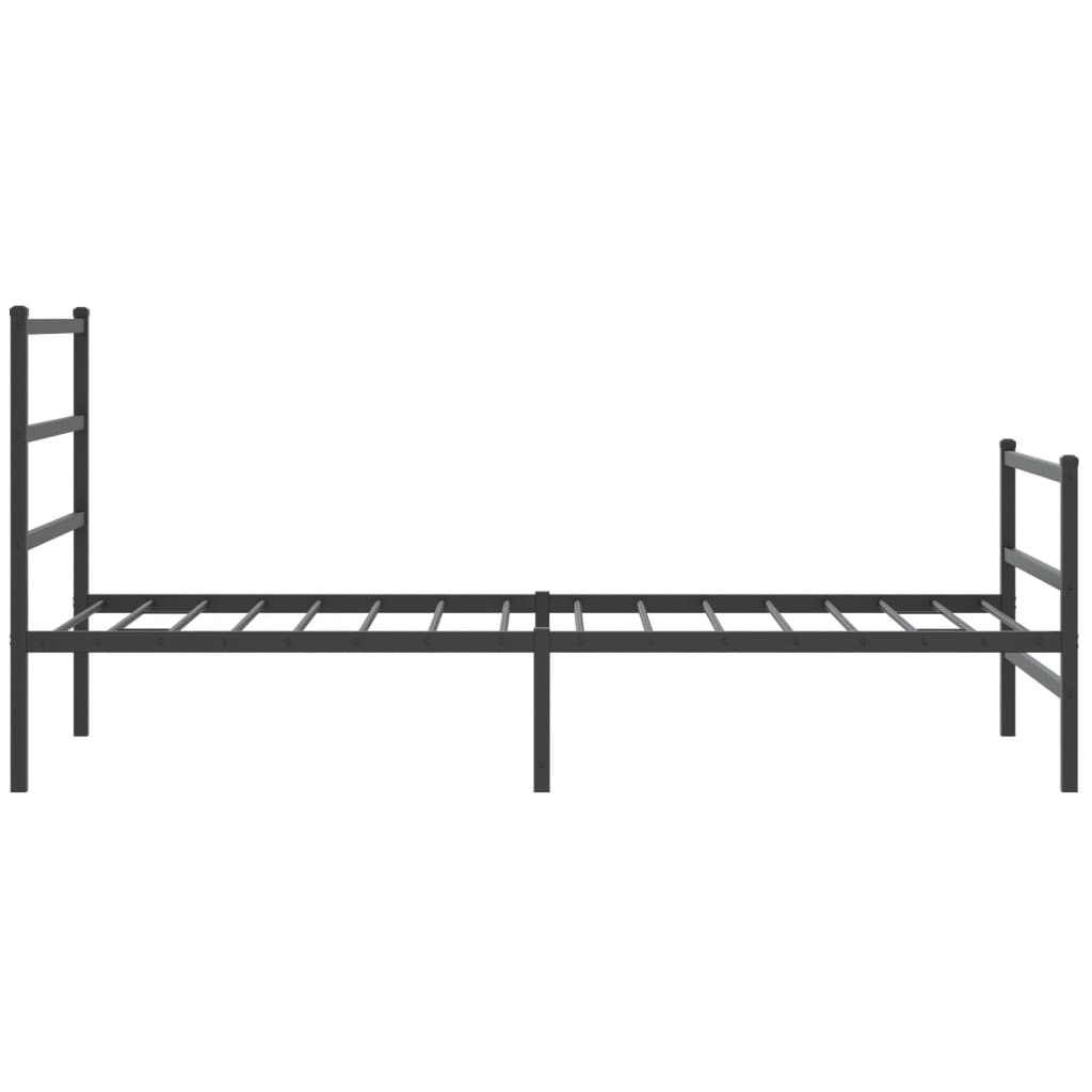 vidaXL Metal Bed Frame with Headboard and Footboard Black 39.4"x78.7"-4