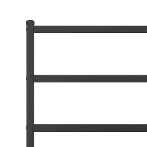 vidaXL Metal Bed Frame with Headboard and Footboard Black 39.4"x78.7"-6