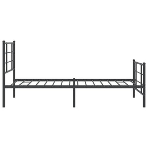 vidaXL Metal Bed Frame with Headboard and Footboard Black 39.4"x78.7"-4