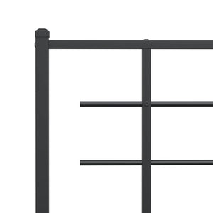 vidaXL Metal Bed Frame with Headboard and Footboard Black 39.4"x78.7"-6