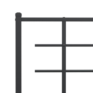 vidaXL Metal Bed Frame with Headboard and Footboard Black 59.1"x78.7"-6