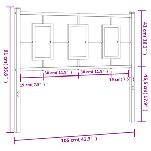 vidaXL Metal Headboard with Back Support Bed Header Single Bedroom Furniture-5