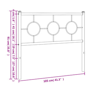 vidaXL Metal Headboard with Back Support Bed Header Home Bedroom Furniture-5