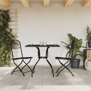 vidaXL Patio Dining Set Outdoor Furniture Conversation Anthracite Metal Mesh-9