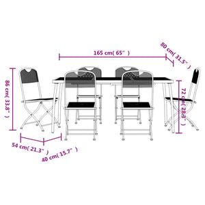 vidaXL Patio Dining Set Outdoor Furniture Conversation Anthracite Metal Mesh-12