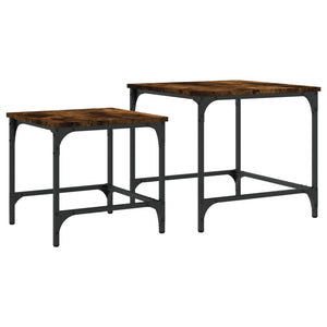 vidaXL Nesting Coffee Tables Stand for Living Room Set of 2 Engineered Wood-6