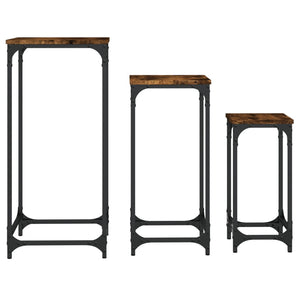 vidaXL Nesting Side Tables End Table Living Room Set of 3 Engineered Wood-4